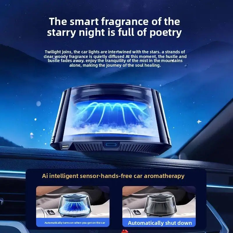 Multi-color Interchangeable Car air Freshener Machine with Smart Cloud Mist View