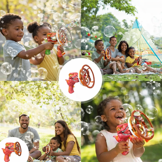 Electric Dinosaur Bubble Blower Gun Kids