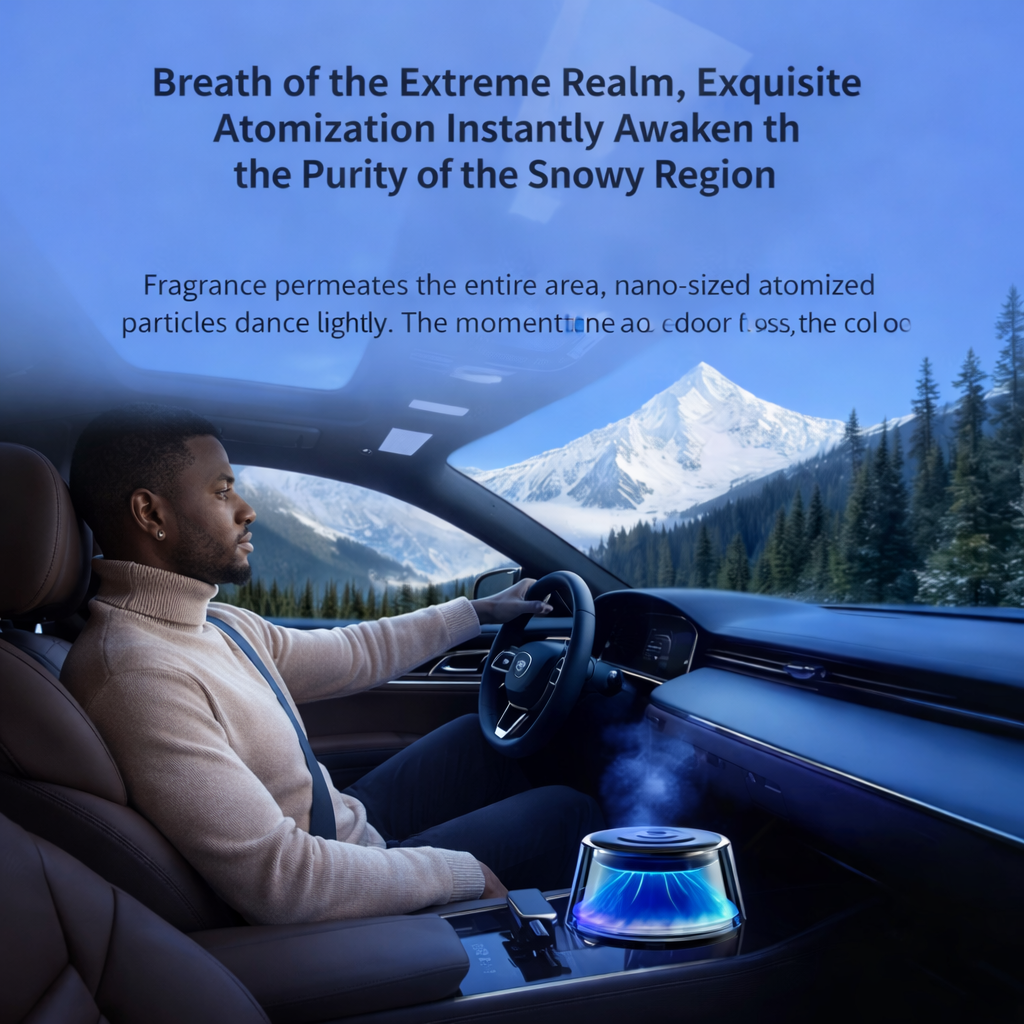 Multi-color Interchangeable Car air Freshener Machine with Smart Cloud Mist View